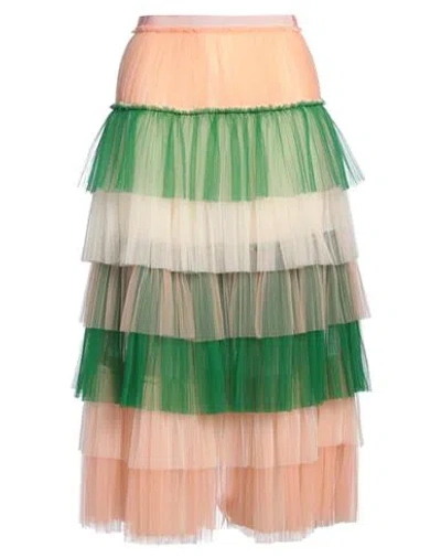 Elisabetta Franchi Woman Midi Skirt Salmon Pink Size 8 Polyamide, Viscose, Cotton