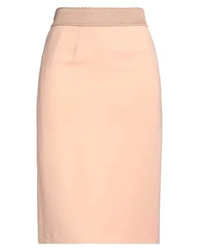 Elisabetta Franchi Woman Midi Skirt Salmon Pink Size 8 Viscose, Elastane
