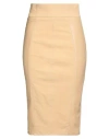 Elisabetta Franchi Woman Midi Skirt Sand Size 8 Polyamide, Elastane, Polyester