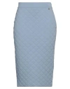 Elisabetta Franchi Woman Midi Skirt Sky Blue Size 10 Viscose, Polyester, Polypropylene In Blue
