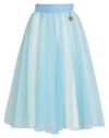 Elisabetta Franchi Woman Midi Skirt Sky Blue Size 4 Polyamide, Cupro, Elastane In Blue