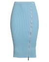 Elisabetta Franchi Woman Midi Skirt Sky Blue Size 6 Viscose, Polyester, Polyamide In Blue