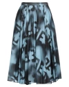 Elisabetta Franchi Woman Midi Skirt Slate Blue Size 6 Cotton