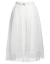 Elisabetta Franchi Woman Midi Skirt White Size 4 Viscose