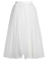 Elisabetta Franchi Woman Midi Skirt White Size 4 Polyester In White