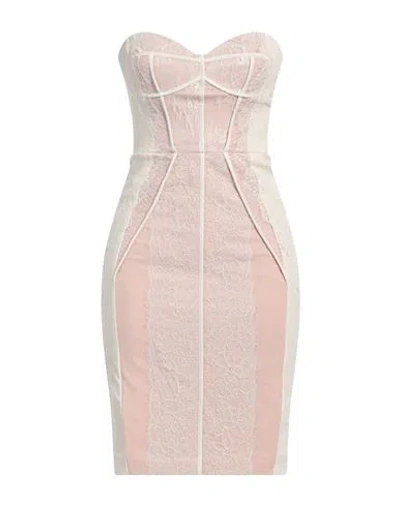 Elisabetta Franchi Woman Mini Dress Beige Size 10 Polyamide, Elastane, Polyester