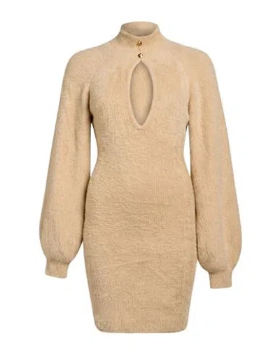Elisabetta Franchi Woman Mini Dress Beige Size 2 Polyamide, Elastane In Nude