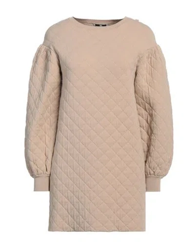 Elisabetta Franchi Woman Mini Dress Beige Size 4 Viscose, Polyester, Polypropylene