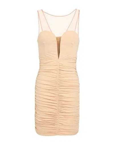 Elisabetta Franchi Woman Mini Dress Beige Size 6 Polyamide, Elastane In Beige