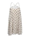 Elisabetta Franchi Woman Mini Dress Beige Size 4 Viscose, Elastane, Polyester