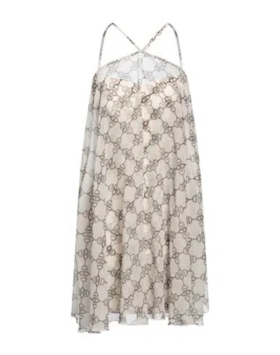 Elisabetta Franchi Woman Mini Dress Beige Size 4 Viscose, Elastane, Polyester In Beige