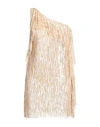 Elisabetta Franchi Woman Mini Dress Beige Size 8 Polyamide
