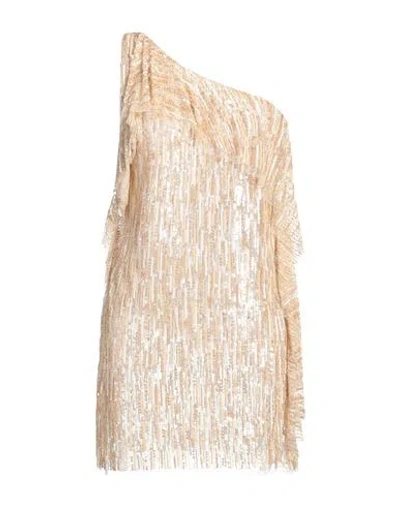 Elisabetta Franchi Woman Mini Dress Beige Size 8 Polyamide In Beige