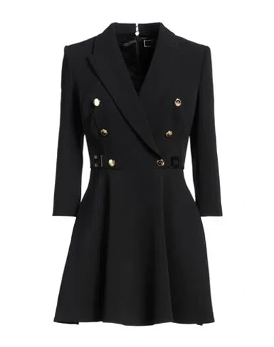 Elisabetta Franchi Woman Mini Dress Black Size 10 Polyester, Elastane