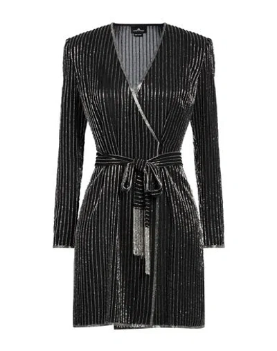 Elisabetta Franchi Woman Mini Dress Black Size 2 Polyester, Glass