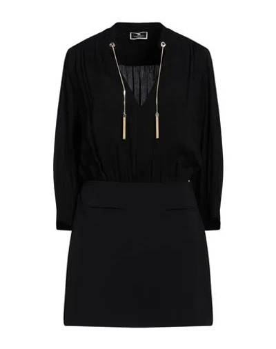 Elisabetta Franchi Woman Mini Dress Black Size 10 Viscose, Acetate, Elastane In Black