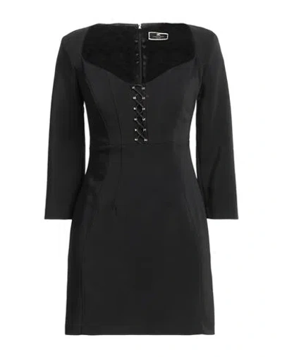 Elisabetta Franchi Woman Mini Dress Black Size 10 Viscose, Elastane