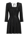 Elisabetta Franchi Woman Mini Dress Black Size 10 Viscose, Wool, Polyamide In Black