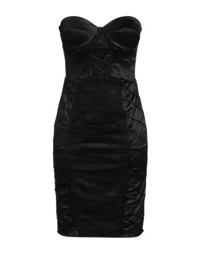 Elisabetta Franchi Woman Mini Dress Black Size 12 Acetate, Polyamide, Elastane