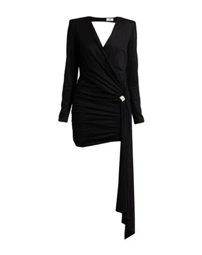 Elisabetta Franchi Woman Mini Dress Black Size 12 Viscose, Elastane