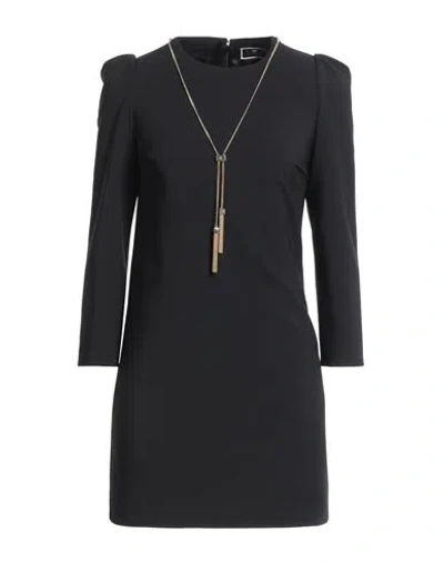 Elisabetta Franchi Tassel Chain-link Minidress In Black