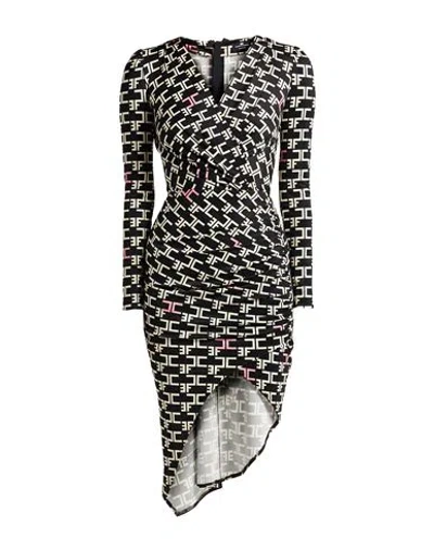 Elisabetta Franchi Woman Mini Dress Black Size 2 Viscose, Elastane