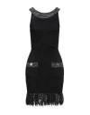 Elisabetta Franchi Woman Mini Dress Black Size 4 Cotton, Viscose, Polyester, Acrylic, Acetate In Black