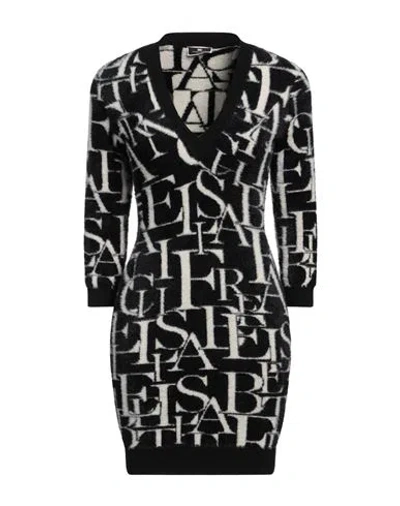 Elisabetta Franchi Woman Mini Dress Black Size 4 Polyamide, Viscose