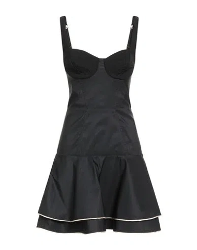 Elisabetta Franchi Woman Mini Dress Black Size 4 Polyester In Blue