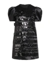 Elisabetta Franchi Sequined Satin Minidress With Balloon Sleeves