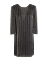 Elisabetta Franchi Woman Mini Dress Black Size 4 Viscose, Glass In Black