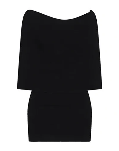 Elisabetta Franchi Woman Mini Dress Black Size 4 Wool, Cashmere