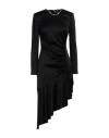 Elisabetta Franchi Chain-embellished Asymmetric Crepe Dress In Black