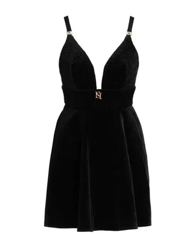 Elisabetta Franchi Woman Mini Dress Black Size 8 Cotton, Elastane