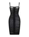 Elisabetta Franchi Woman Mini Dress Black Size 6 Cotton, Elastane, Acrylic, Polyamide, Mohair Wool In Black