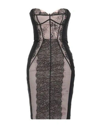 Elisabetta Franchi Woman Mini Dress Black Size 6 Polyamide, Elastane, Polyester In Multi