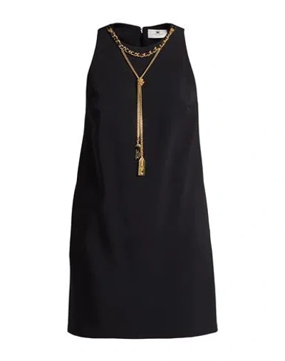 Elisabetta Franchi Woman Mini Dress Black Size 6 Polyester, Elastane
