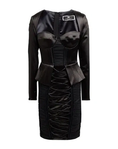 Elisabetta Franchi Woman Mini Dress Black Size 8 Acetate, Polyamide, Elastane
