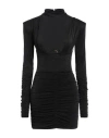 Elisabetta Franchi Woman Mini Dress Black Size 8 Cupro, Elastane In Black