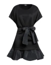 Elisabetta Franchi Woman Mini Dress Black Size 8 Polyamide, Modal, Polyester In Black