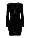 Elisabetta Franchi Woman Mini Dress Black Size 8 Polyester, Elastane