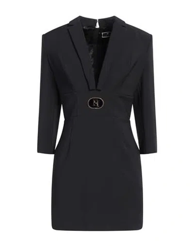 Elisabetta Franchi Woman Mini Dress Black Size 8 Polyester, Elastane