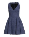 Elisabetta Franchi Woman Mini Dress Blue Size 6 Cotton, Viscose, Polyamide