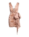 Elisabetta Franchi Woman Mini Dress Blush Size 10 Silk, Polyamide In Pink