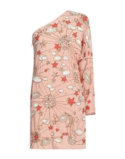 Elisabetta Franchi Woman Mini Dress Blush Size 2 Polyester, Viscose In Pink