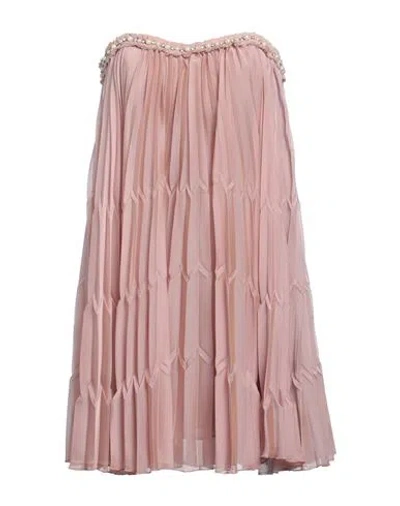 ELISABETTA FRANCHI ELISABETTA FRANCHI WOMAN MINI DRESS BLUSH SIZE 4 POLYESTER