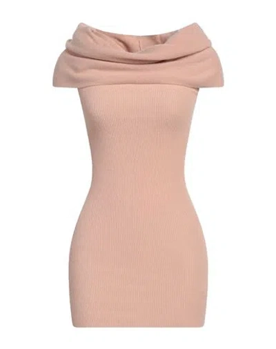 Elisabetta Franchi Woman Mini Dress Blush Size 4 Wool, Cashmere