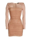 Elisabetta Franchi Woman Mini Dress Blush Size 6 Cotton, Elastane, Acrylic, Polyamide, Mohair Wool In Pink