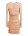 Elisabetta Franchi Woman Mini Dress Blush Size 6 Cotton, Elastane, Acrylic, Polyamide, Mohair Wool In Pink