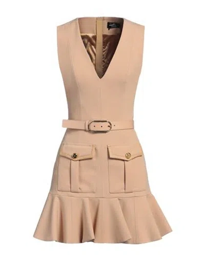 Elisabetta Franchi Woman Mini Dress Blush Size 8 Polyester, Virgin Wool, Elastane, Polyurethane